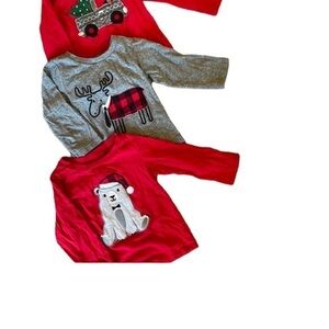 🎄🎅🎄Christmas Favorites Polar Bear, Truck & Plaid Moose Set of 3 Shirts‎